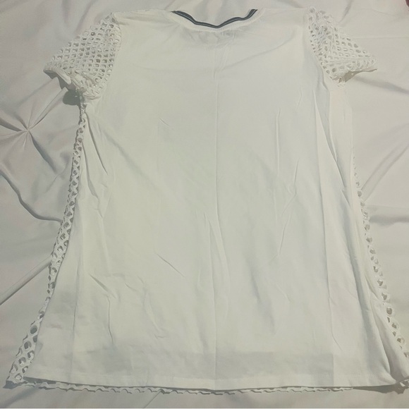 89th & Madison White Mesh Top Small - Picture 6 of 6